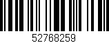 Código de barras (EAN, GTIN, SKU, ISBN): '52768259'