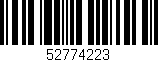 Código de barras (EAN, GTIN, SKU, ISBN): '52774223'