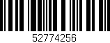 Código de barras (EAN, GTIN, SKU, ISBN): '52774256'