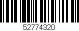 Código de barras (EAN, GTIN, SKU, ISBN): '52774320'