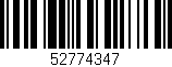Código de barras (EAN, GTIN, SKU, ISBN): '52774347'