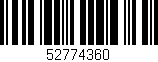 Código de barras (EAN, GTIN, SKU, ISBN): '52774360'