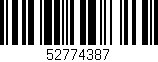 Código de barras (EAN, GTIN, SKU, ISBN): '52774387'