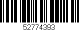 Código de barras (EAN, GTIN, SKU, ISBN): '52774393'