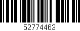 Código de barras (EAN, GTIN, SKU, ISBN): '52774463'