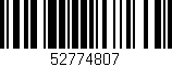 Código de barras (EAN, GTIN, SKU, ISBN): '52774807'