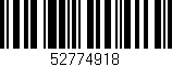 Código de barras (EAN, GTIN, SKU, ISBN): '52774918'