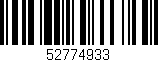 Código de barras (EAN, GTIN, SKU, ISBN): '52774933'