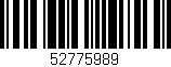 Código de barras (EAN, GTIN, SKU, ISBN): '52775989'