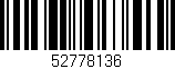 Código de barras (EAN, GTIN, SKU, ISBN): '52778136'