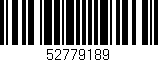 Código de barras (EAN, GTIN, SKU, ISBN): '52779189'