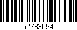 Código de barras (EAN, GTIN, SKU, ISBN): '52783694'