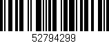 Código de barras (EAN, GTIN, SKU, ISBN): '52794299'