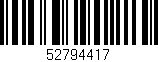 Código de barras (EAN, GTIN, SKU, ISBN): '52794417'