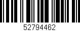 Código de barras (EAN, GTIN, SKU, ISBN): '52794462'
