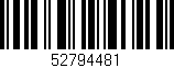 Código de barras (EAN, GTIN, SKU, ISBN): '52794481'