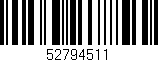 Código de barras (EAN, GTIN, SKU, ISBN): '52794511'