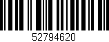 Código de barras (EAN, GTIN, SKU, ISBN): '52794620'