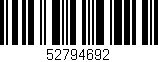 Código de barras (EAN, GTIN, SKU, ISBN): '52794692'