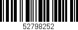 Código de barras (EAN, GTIN, SKU, ISBN): '52798252'