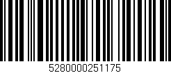 Código de barras (EAN, GTIN, SKU, ISBN): '5280000251175'