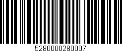 Código de barras (EAN, GTIN, SKU, ISBN): '5280000280007'