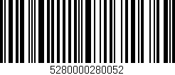 Código de barras (EAN, GTIN, SKU, ISBN): '5280000280052'