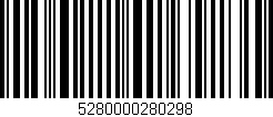 Código de barras (EAN, GTIN, SKU, ISBN): '5280000280298'