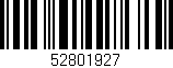 Código de barras (EAN, GTIN, SKU, ISBN): '52801927'