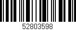 Código de barras (EAN, GTIN, SKU, ISBN): '52803598'