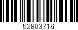 Código de barras (EAN, GTIN, SKU, ISBN): '52803716'
