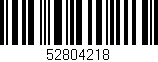 Código de barras (EAN, GTIN, SKU, ISBN): '52804218'