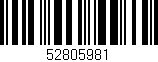Código de barras (EAN, GTIN, SKU, ISBN): '52805981'