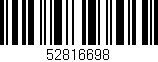 Código de barras (EAN, GTIN, SKU, ISBN): '52816698'