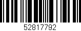 Código de barras (EAN, GTIN, SKU, ISBN): '52817792'