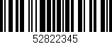 Código de barras (EAN, GTIN, SKU, ISBN): '52822345'