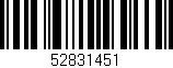 Código de barras (EAN, GTIN, SKU, ISBN): '52831451'