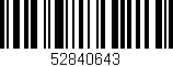 Código de barras (EAN, GTIN, SKU, ISBN): '52840643'