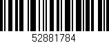 Código de barras (EAN, GTIN, SKU, ISBN): '52881784'