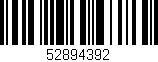 Código de barras (EAN, GTIN, SKU, ISBN): '52894392'