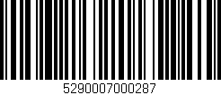 Código de barras (EAN, GTIN, SKU, ISBN): '5290007000287'