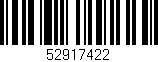 Código de barras (EAN, GTIN, SKU, ISBN): '52917422'