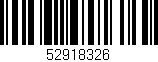 Código de barras (EAN, GTIN, SKU, ISBN): '52918326'