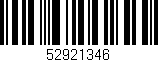 Código de barras (EAN, GTIN, SKU, ISBN): '52921346'