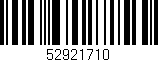 Código de barras (EAN, GTIN, SKU, ISBN): '52921710'