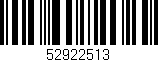 Código de barras (EAN, GTIN, SKU, ISBN): '52922513'