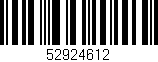 Código de barras (EAN, GTIN, SKU, ISBN): '52924612'