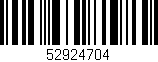 Código de barras (EAN, GTIN, SKU, ISBN): '52924704'