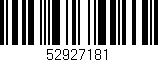 Código de barras (EAN, GTIN, SKU, ISBN): '52927181'