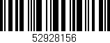 Código de barras (EAN, GTIN, SKU, ISBN): '52928156'